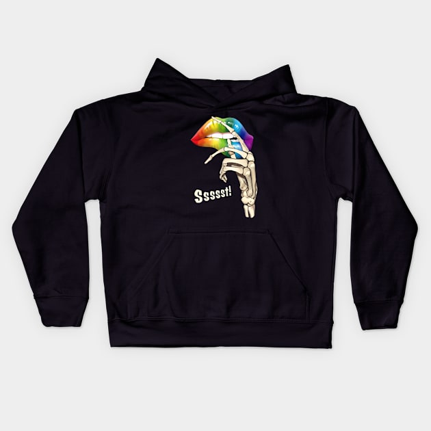 Skeleton Love 2 Kids Hoodie by Collagedream